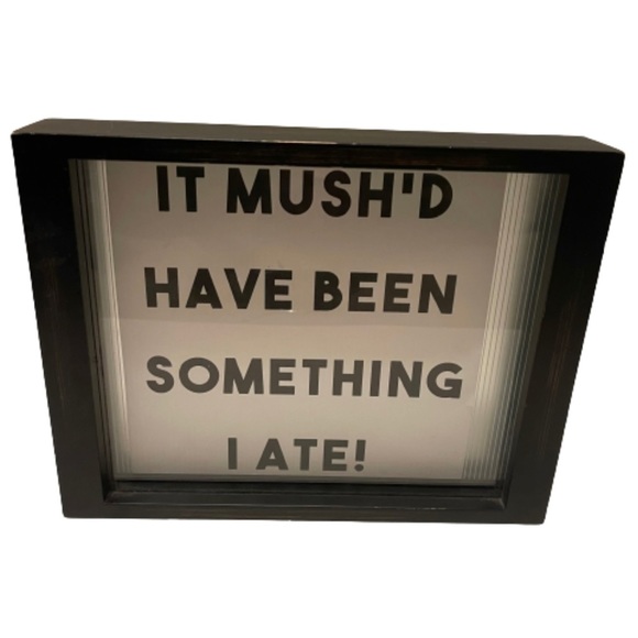 8x10” vintage frames mushroom art black clear - Picture 1 of 9